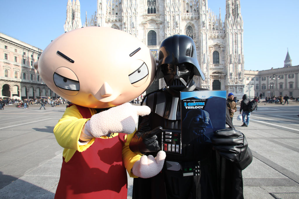 Stewie Griffin e Darth Vader a Milano