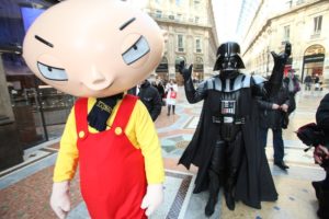 Darth Vader e Stewie visitano la Galleria Vittorio Emanuele II