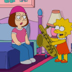 Lisa Simpson mostra a Meg il suo sassofono